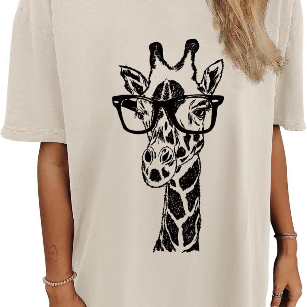 Oversized Graphic Tee Boho Floral Summer Casual Loose Fit Cotton Blend Top